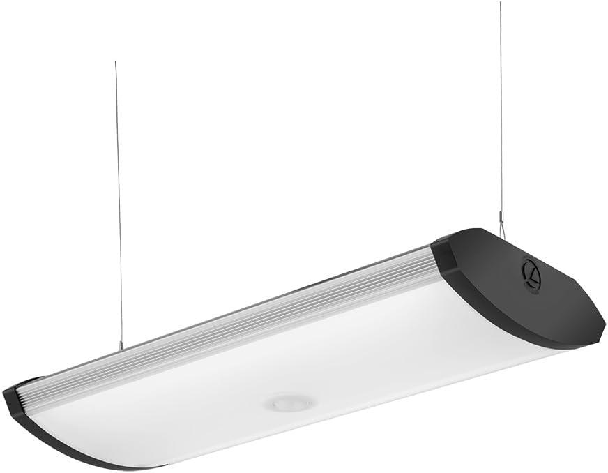 Lithonia Lighting 40K SGLL 24 80CRI 4000K PIR M4 Adjustable Indoor LED Garage Light with Integrated Motion Sensor, 5000 Lumens, 120 Volts, 80 Watts, Damp Listed, Silver