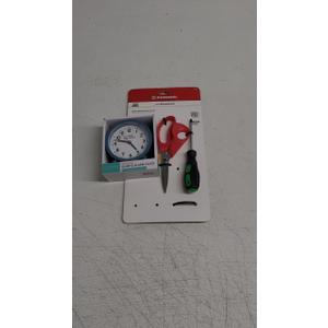 Corona Gardening Scissor & Screwdriver; Analog Clock Corona Gardening Scissor & Screwdriver; Analog Clock