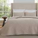 Bedsure Quilts Queen Size - Lightweight Bedspreads Queen Size with Classic Honeycomb Quilting, Soft Quilt Bedding Set, Taupe Comforter Set Coverlet for All Seasons with 2 Pillow Shams (90" x 96")