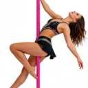 Pink Silicone Dance Pole for Home 45mm Fits 83-110 in Ceilings Gym Pole