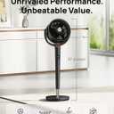 DREO Fan for Bedroom, 120 Oscillating Standing Fan, Quiet Floor Fan with DC Motor, Pedestal Fan for Room, 9 Speeds, 4 modes, 20dB, 120 Manual Vertical, 37-42" Adjustable Height, 9H Timer, Dark Gray