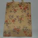 TaoBary 24 Pieces Floral Gift Bags with Handle Kraft Flower Treat Goodie Bags for Summer Spring Party Favor Supplies Decoration