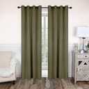 Superior Blackout Curtains, Room Darkening Window Accent for Bedroom, Sun Blocking, Thermal, Modern Bohemian Curtains, Leaves Collection, Set of 2 Panels, 8 Grommets, 52" x 108", Olive Green