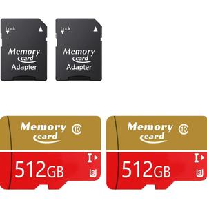 Micro Card 512GB 2-Pack TF Card MicroXC Memory Card C10, U3, A2, V30, 4K UHD for Drone, Action Camera, Handheld Consoles