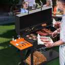 2 x Griddle Accessories Silicone Spatula Mat with Drip Pad, Orange, 16x11.5" Rectangular Grill Mat