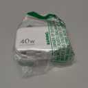 Retractable USB C Charger Wall Plug with 35.5in/90cm Type C Cables Cords,40W Fast Charging Foldable Block Multi Charger for All Devices for iPhone 17/16/15/14/13/12,iPad,Galaxy,Pixel (White)