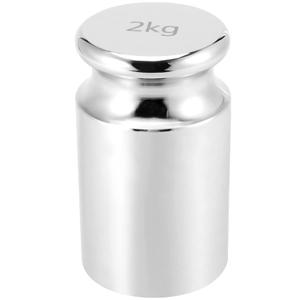 SINJEUN 2 Kg Calibration Weight, 2000 Kilogram Precision Steel Calibration Weight with Storage Case, Chrome Finish Calibration Weight for Digital Scale