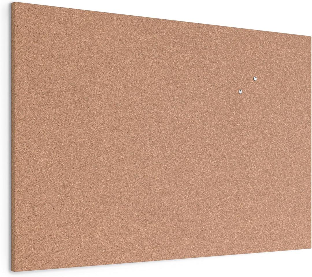 U Brands Cork Canvas Bulletin Board, 36" x 24" Inches, Frameless