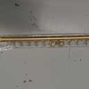 TWOPAGES 16-28" Gold Cafe Curtain Rod with Rings for Kitchen Window