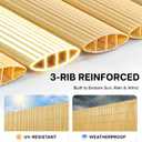 paramondo Reinforced PVC Privacy Fence Screen, Natural, 4×10 FT