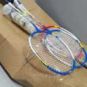Badminton Racket Set - Lightweight Aluminum Head Rackets with Steel Shaft, Feather Shuttlecocks, Durable Carrying Case - Perfect for Outdoor Games, Adults, Kids, and Family Fun, Set of 4 Rackets & 6 Feather Shuttleocks