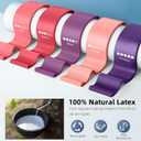 Resistance Bands for Working Out, 5-Pack Elastic Exercise Bands for Strength Training, Stretching, Workout; Home Gym Equipment for Women Men, Pilates Yoga Physical Therapy, Leg Glute Arm Exercise Kit (Red)