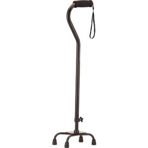NOVA Medical Heavy Duty Quad Cane with Small Base, Black (Small (Pack of 1))