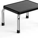 Heavy-Duty Foot Step Stool for Adults with Non-Slip Surface, 350 lbs Capacity, Portable One-Step Stool for Kitchen, Bathroom, Office, Bedroom