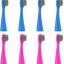 EveryStep Replacement Toothbrush Heads 8 Pack for Burst Kids Electric Toothbrush, Blue 