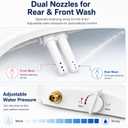 Garvee Bidet Toilet Seat, Non-Electric Round Quiet Close Toilet Seat