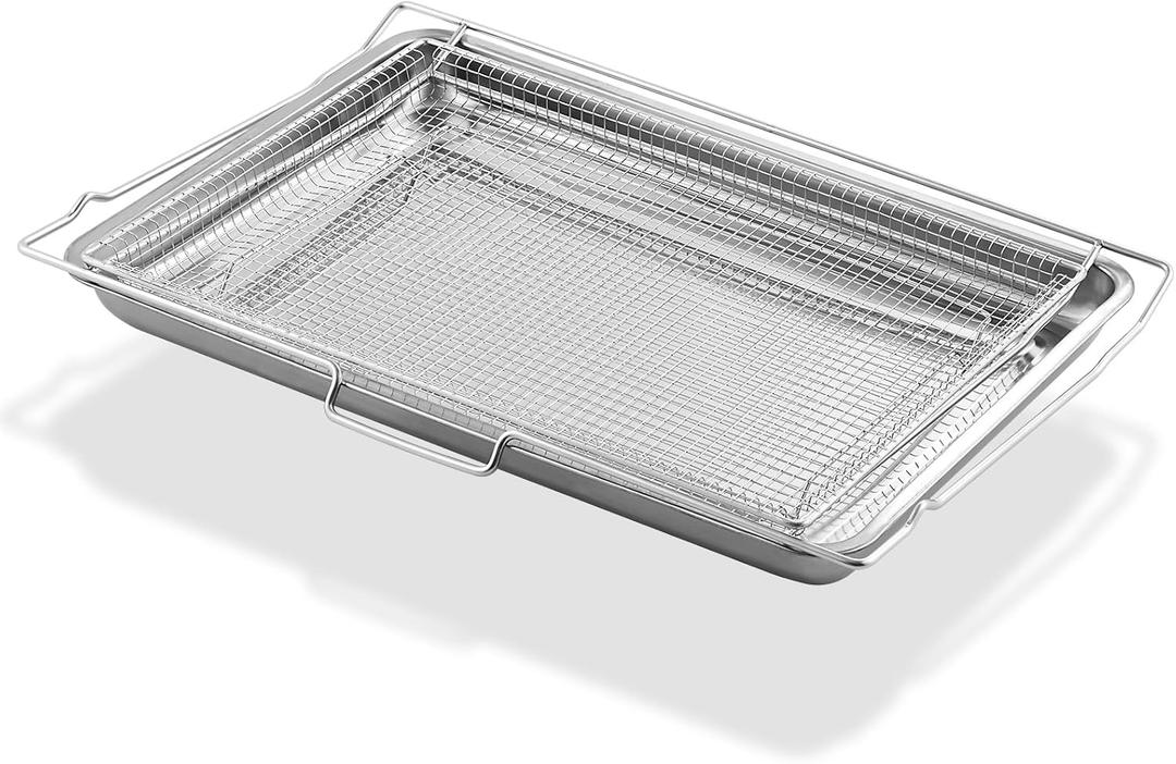 AIRFRYTRAY Air Fryer Basket and Tray Stove Replacement Parts for Frigidaire Oven 304 Stainless Steel ReadyCook Gallery Range 316496201 Wire Rack 1 Set