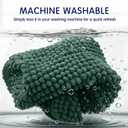 SUBRTEX Bathroom Rugs Chenille Bath Rug Soft Short Plush Bath Mat Soft Shower Mat Water Absorbent Shower Mat Quick Dry Machine Washable(Celadon,18" x 24")