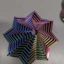 3D Printed Fidget Toy, Fractal Hexagon Design, Rotational Spiral, Sensory Stress Relief Toy