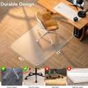 Office Chair Mat for Low Pile Carpet with Lip, 46" x 72" Clear Plastic Floor Protector, Heavy Duty Desk Chair Mat for Rolling Chairs, Smooth Glide Computer Mat for Home Office