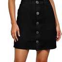 Lexi Womens Super Comfy Stretch Denim Skirt
 Black 16