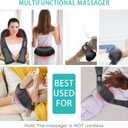 AERLANG Shiatsu Back and Neck Massager, Back Massager Deep Tissue Kneading Neck and Shoulder Massage with Heat, Electric Massage Pillow Fathers Day Gift Ideas from Daughter Son(NOT Cordless) (Black)