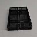 Marbrasse Expandable Desk Drawer Organizer, Mesh Drawer Organizer Tray with 10 Adjustable Compartments, Desk Organizers and Accessories, 5 Dividers Drawer for Office Supplies, Makeup & Vanity (Black)