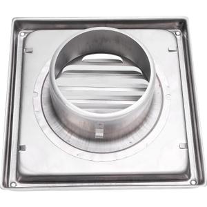 Exterior Wall Vent Cover, Exterior Wall Vent Hood, 4 Inch Stainless Steel with Windproof Gravity Flap for Dryer Bathroom Kitchen Office Garage