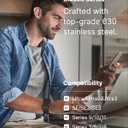 Fullmosa Compatible with Apple Watch Bands Ultra3/2/1 49mm for Women Men, Stainless Steel Mesh Loop Magnetic Clasp iWatch Band with TPU Case for Apple Watch, Black