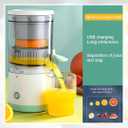 Electric Citrus Juicer, USB-C Rechargeable Portable Orange Juicer, One-Touch Cordless Juice Squeezer for Lemon, Lime & Citrus Fruits, Compact Travel Juicer for Home, Office & Camping