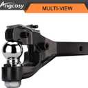10-Ton Pintle Hook Trailer Hitches Receiver Hook Combination 2-5/16 Hitch Ball, 20000 lbs, 15-1/2 Length