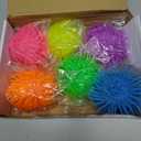 Kicko Puffer Balls - Assorted Colors, Spiky Balls for Kids, Sensory Game, Stress Relief - 5.5'' - 6 Pack