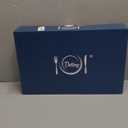 DELLING Large Serving Platter Set 16/14/12inch Large Serving Tray - Rectangular White Serving Trays for Party, Turkey Platter Set of 3, Christmas