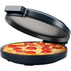 Chefman Everything Maker & Pizza Oven 1440W Countertop Electric Pizza Maker with 12 Nonstick Cooking Plates, Plus Makes Quesadillas, Omelettes and More, with Indicator Lights and Vertical Storage