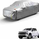 Wigoo Chevrolet Silverado 1500 Truck Car Cover Accessories 2019-2026, Custom Fit Waterproof All Weather Outdoor Full Pickup Cover, Windproof UV Rain Snow Dust Protection, Door Zipper, Breathable Desig