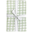 100% Organic Cotton for Toddler Mattress, Breathable for Boys & Girls, Sage Check, One Size 28"X 52"