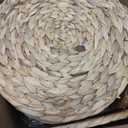 30 Pcs 12 Inch Round Woven Placemats, Water Hyacinth Wicker Place Mats with Napkin Rings Boho Wedding Farmhouse Rustic Woven Chargers Natural Mat Bulk for Wedding Party, Dinner Table