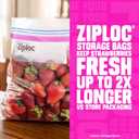 Ziploc Quart Food Storage Bags, Stand-Up Bottom, Easy to Fill, 80 Count