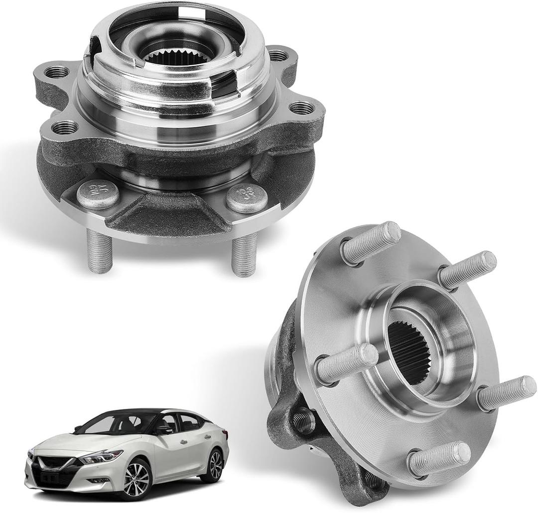 513296 2PCS Front Wheel Hub and Bearing Assembly Compatible with Nissan Altima 2007-2018 Maxima 2009-2023 Murano 2015-2018 Pathfinder 2013-2020, Infiniti JX35 2013 QX60 2014-2020 QX50 2019-2021, 5 Lug