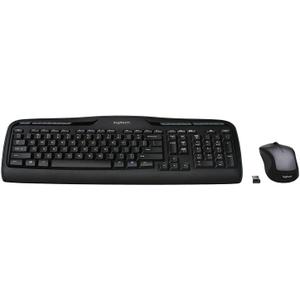 Logitech MK335 Quiet Wireless Keyboard and Mouse Combo - Black/Silver Keyboard and Mouse Combo Wireless, Ambidextrous