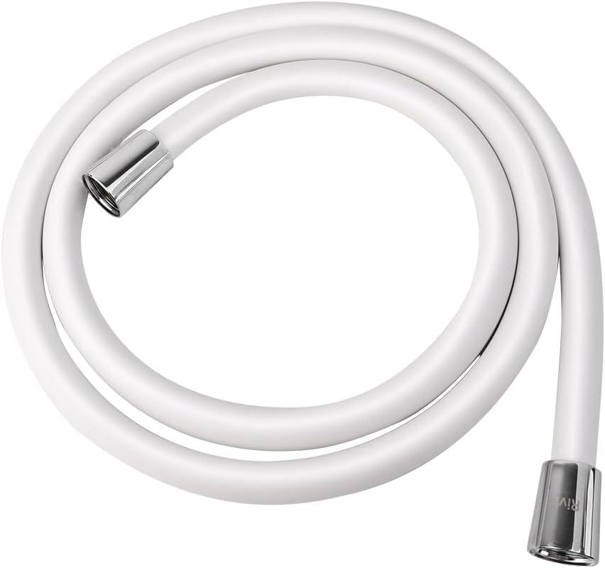 Extra Long Replacement Shower Hose Extension Handheld Shower Head Hose 70 Inches Flexible and Durable with Brass Insert and Nut rv shower head with hose (White)