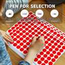 6 x PARLAIM 0.75" Colored Dot Stickers Round Color Coding Labels Polka Circle Dots Price Stickers for Office, Classroom,1320PCS Red