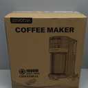 REVOTRA Single Serve Coffee Maker for Pods & Ground Coffee, 6 to 14oz Brew Sizes, Strong Brew Option, Fast Brewing, Compact Design with Removable 40oz Reservoir, Travel Mug Friendly