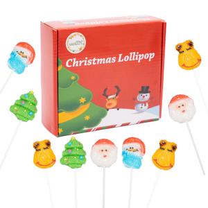 Christmas Lollipops, 24-Pack Christmas Candy, Individually Wrapped, Fruit Flavored Suckers Bulk For Festive Treats