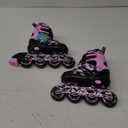 Kuxuan Boys Adjustable Inline Skates with Light up Wheels, Fun Illuminating Skates for Kids Girls Youth (Small(Kids 10-11 US), Pink)