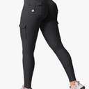 YEOREO CoreFlex Workout Cargo Leggings with Pockets for Women Hidden Scrunch Butt Lifting Leggings Gym Yoga Pants, 3XL