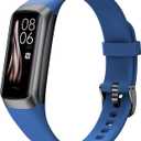 Fitness Tracker with 24/7 Heart Rate Sleep Blood Oxygen Monitor,IP68 Waterproof Smart Watch,1.10''AMOLED Touch Color Screen,Step Counter Health Activity Trackers for Women Men (Blue)