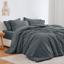 Love's cabin Seersucker Charcoal Grey King Size Comforter Set, 7-Piece All Season Lightweight Bed in a Bag Bedding Set with Comforter, Flat Sheet, Fitted Sheet, Pillowcases and Shams
Soft, Breathable, Lightweight