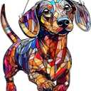 Colorful Dogs Acrylic Suncatcher Ornament for Window Decor, Acrylic Suncatcher Window Hanging Decor, Dog Lovers Gifts for Women, Dogs Christmas Ornaments for Tree Hanging (Dachshund)