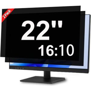 22 Inch Privacy Screen for Computer Monitor Blue Light Screen Protector Anti Glare Anti-Scratch Monitor Privacy Shield Screen 22 Inch 16:9 Aspect Ratio [2 Pack] (22.0 Inch Widescreen (16:10))